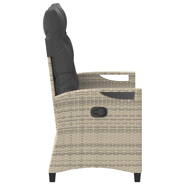 Grote foto vidaxl tuinbank met kussen 105 x 60 x 112 cm staal tuin en terras tuinmeubelen