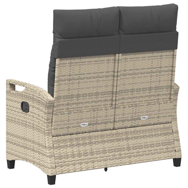 Grote foto vidaxl tuinbank met kussen 105 x 60 x 112 cm staal tuin en terras tuinmeubelen