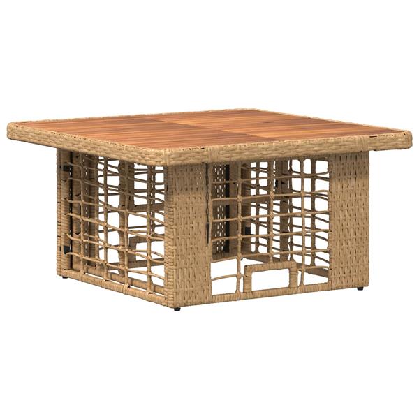 Grote foto vidaxl tuin eettafelset 3 pcs natuur en wit poly riet en acaciahout tuin en terras tuinmeubelen