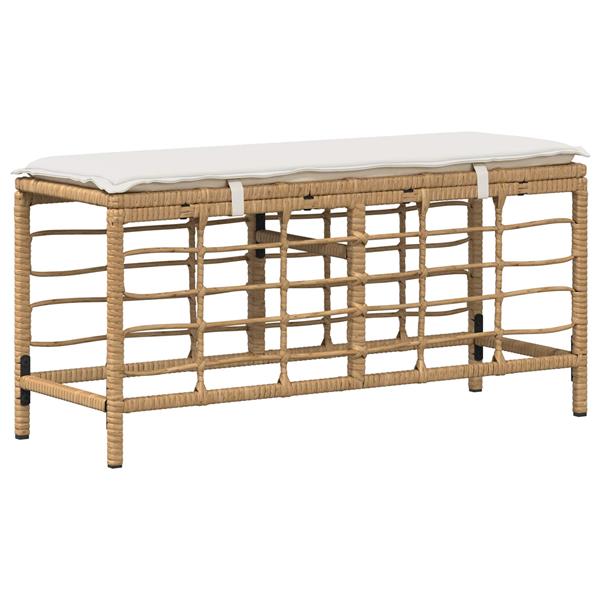 Grote foto vidaxl tuin eettafelset 3 pcs natuur en wit poly riet en acaciahout tuin en terras tuinmeubelen