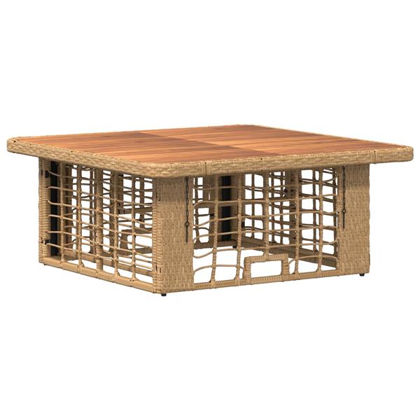 Grote foto vidaxl tuin eettafelset 3 pcs natuur en wit poly riet en acaciahout tuin en terras tuinmeubelen