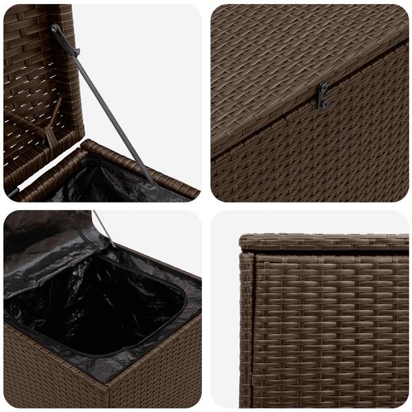 Grote foto vidaxl kussenbox 55 x 55 x 69 cm staal tuin en terras overige tuin en terras