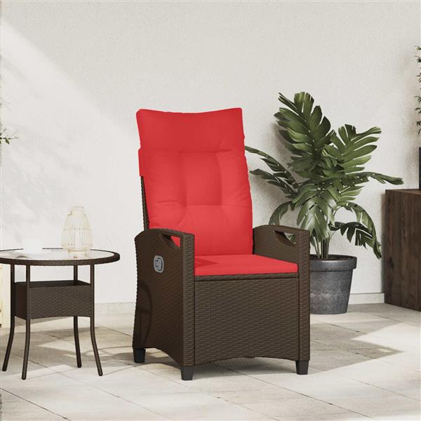 Grote foto vidaxl verstelbare tuinstoel 56 x 60 x 112 cm staal tuin en terras tuinmeubelen