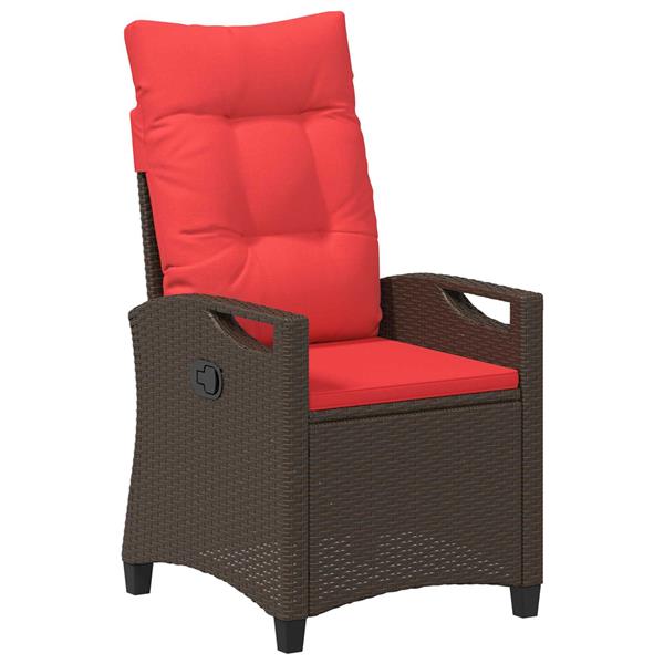 Grote foto vidaxl verstelbare tuinstoel 56 x 60 x 112 cm staal tuin en terras tuinmeubelen