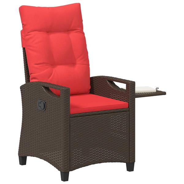 Grote foto vidaxl verstelbare tuinstoel 56 x 60 x 112 cm staal tuin en terras tuinmeubelen