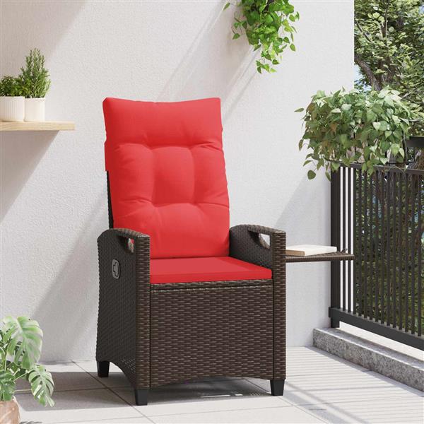 Grote foto vidaxl verstelbare tuinstoel 56 x 60 x 112 cm staal tuin en terras tuinmeubelen