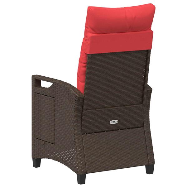 Grote foto vidaxl verstelbare tuinstoel 56 x 60 x 112 cm staal tuin en terras tuinmeubelen