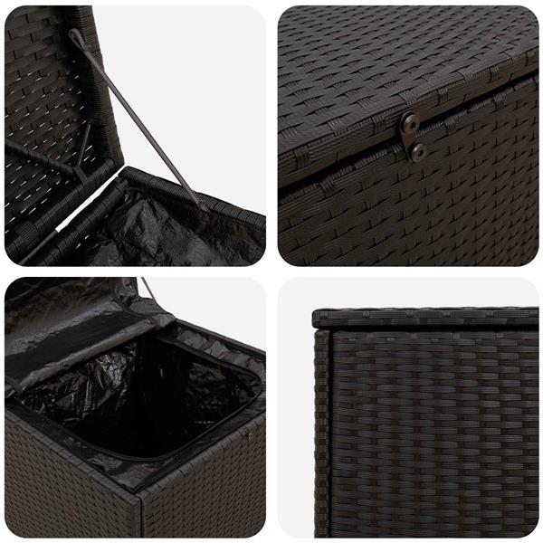 Grote foto vidaxl kussenbox 55 x 55 x 69 cm staal tuin en terras overige tuin en terras