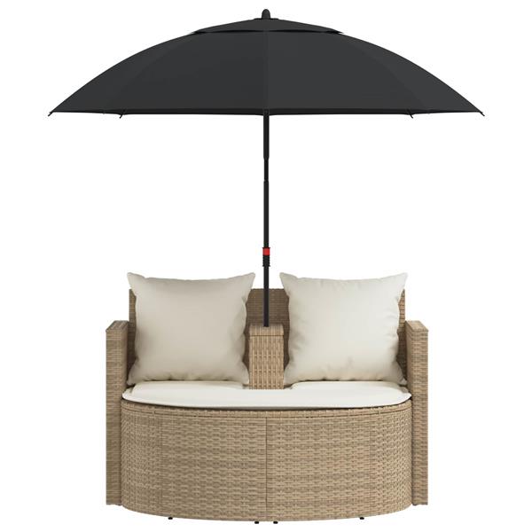 Grote foto vidaxl tuinbankstel met kussen 8 pcs beige en cr me wit poly rattan tuin en terras tuinmeubelen