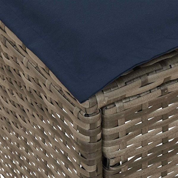 Grote foto vidaxl tuinvoetenbank grijs en marineblauw 80 x 38 x 42 cm pe rattan tuin en terras tuinmeubelen