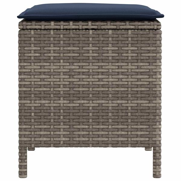 Grote foto vidaxl tuinvoetenbank 2 stuk grijs en marineblauw 38 x 38 x 45 cm tuin en terras tuinmeubelen