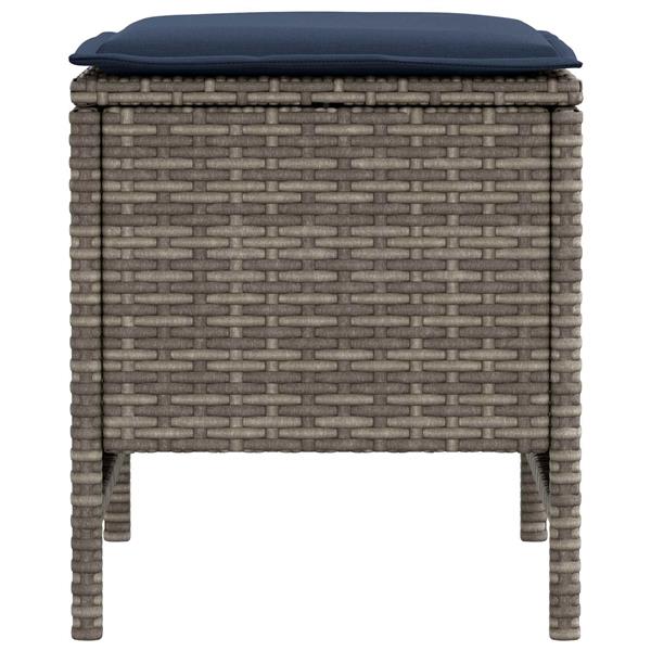 Grote foto vidaxl tuinvoetenbank 2 stuk grijs en marineblauw 38 x 38 x 45 cm tuin en terras tuinmeubelen