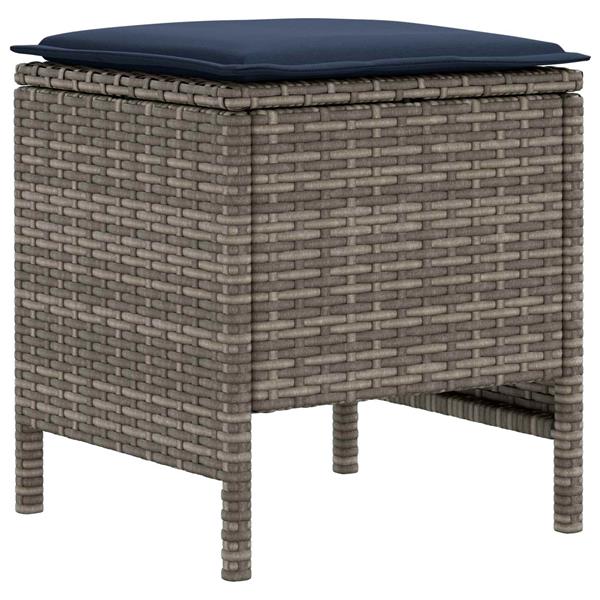 Grote foto vidaxl tuinvoetenbank 2 stuk grijs en marineblauw 38 x 38 x 45 cm tuin en terras tuinmeubelen