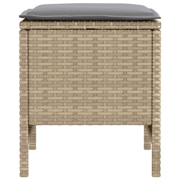 Grote foto vidaxl tuinvoetenbank 2 stuk beige en licht grijs 38 x 38 x 45 cm tuin en terras tuinmeubelen