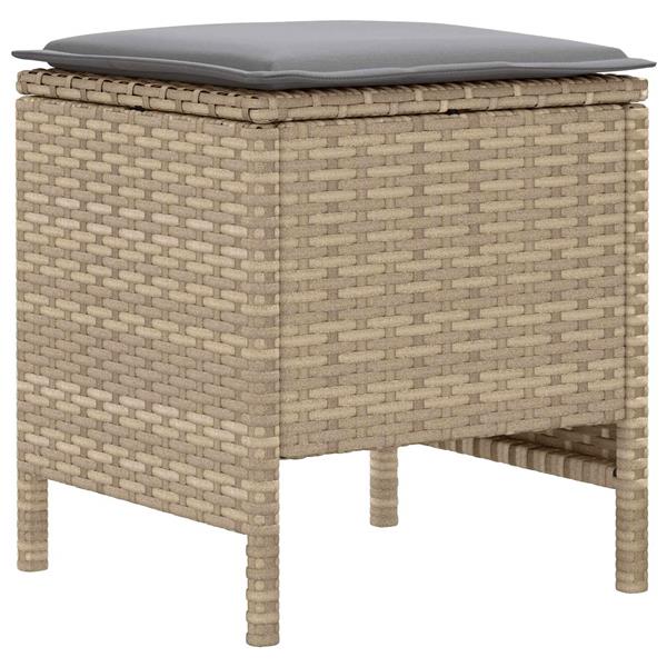 Grote foto vidaxl tuinvoetenbank 2 stuk beige en licht grijs 38 x 38 x 45 cm tuin en terras tuinmeubelen