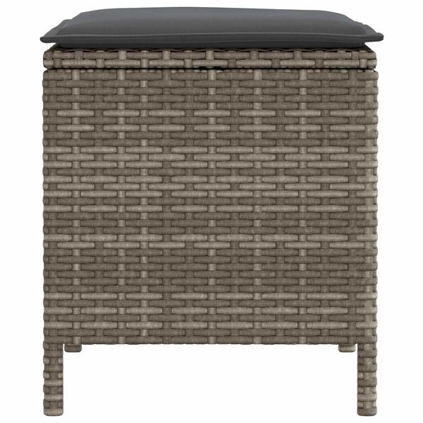 Grote foto vidaxl tuinvoetenbank 2 stuk grijs en donkergrijs 38 x 38 x 45 cm tuin en terras tuinmeubelen