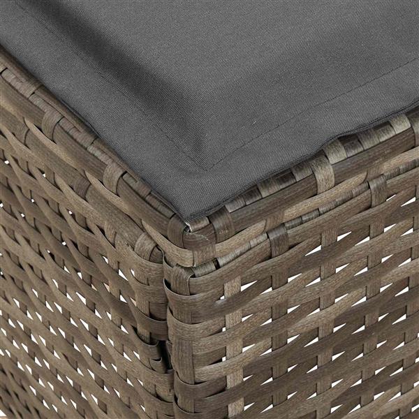 Grote foto vidaxl tuinvoetenbank 2 stuk grijs en donkergrijs 38 x 38 x 45 cm tuin en terras tuinmeubelen