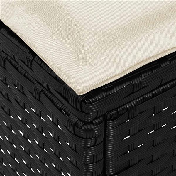 Grote foto vidaxl tuinvoetenbank 2 stuk zwart en cr me 38 x 38 x 45 cm pe rattan tuin en terras tuinmeubelen