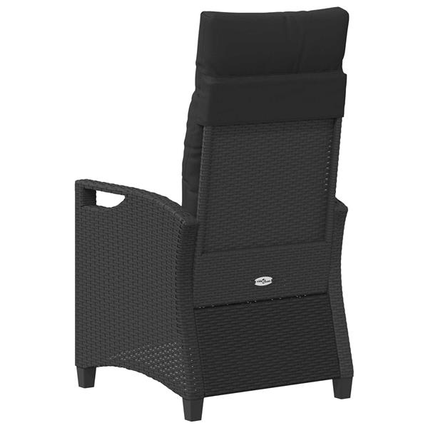 Grote foto vidaxl tuinstoel 2 pcs zwart 56 x 64 x 94 cm staal en polyester tuin en terras tuinmeubelen