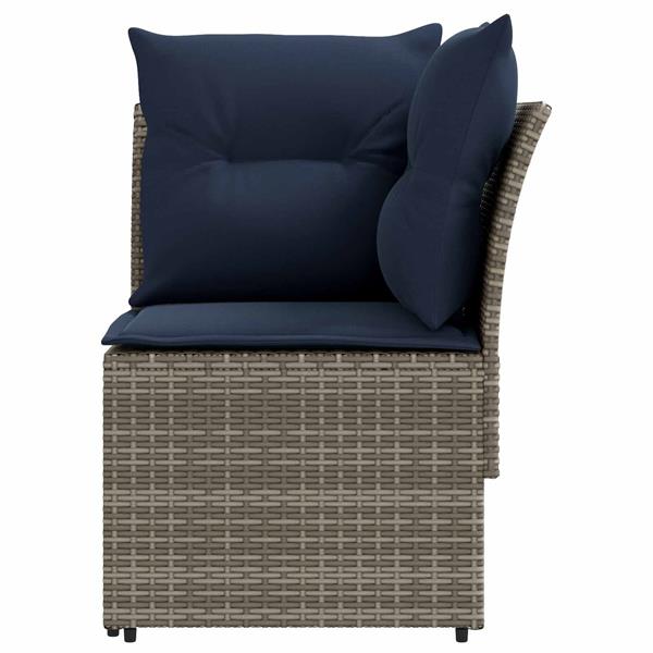 Grote foto vidaxl tuinstoel met armleuning en hoekbank 2 stuk pe rattan tuin en terras tuinmeubelen