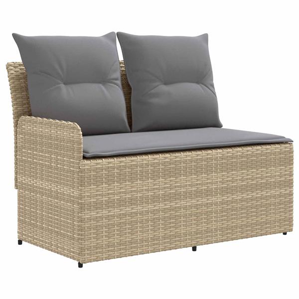 Grote foto vidaxl tuinstoel met armleuning en hoekbank 2 stuk pe rattan tuin en terras tuinmeubelen