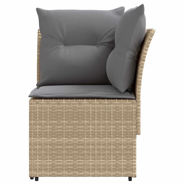 Grote foto vidaxl tuinstoel met armleuning en hoekbank 2 stuk pe rattan tuin en terras tuinmeubelen