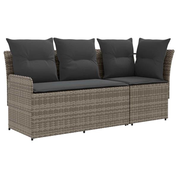 Grote foto vidaxl tuinstoel met armleuning en hoekbank 2 stuk pe rattan tuin en terras tuinmeubelen