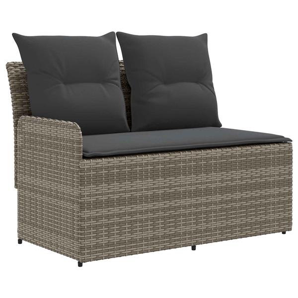 Grote foto vidaxl tuinstoel met armleuning en hoekbank 2 stuk pe rattan tuin en terras tuinmeubelen