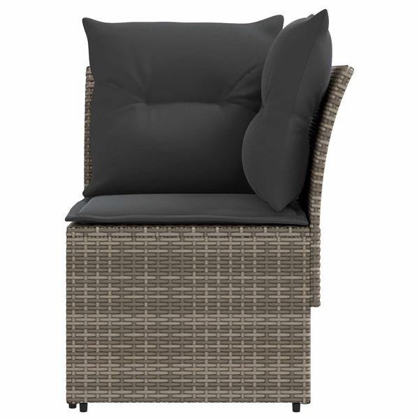 Grote foto vidaxl tuinstoel met armleuning en hoekbank 2 stuk pe rattan tuin en terras tuinmeubelen