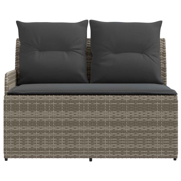 Grote foto vidaxl tuinstoel met armleuning en hoekbank 2 stuk pe rattan tuin en terras tuinmeubelen