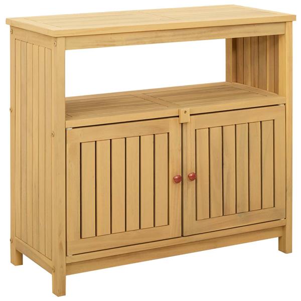 Grote foto vidaxl tuin console tafel licht acacia 80 x 35 x 75 cm tuin en terras tuinmeubelen
