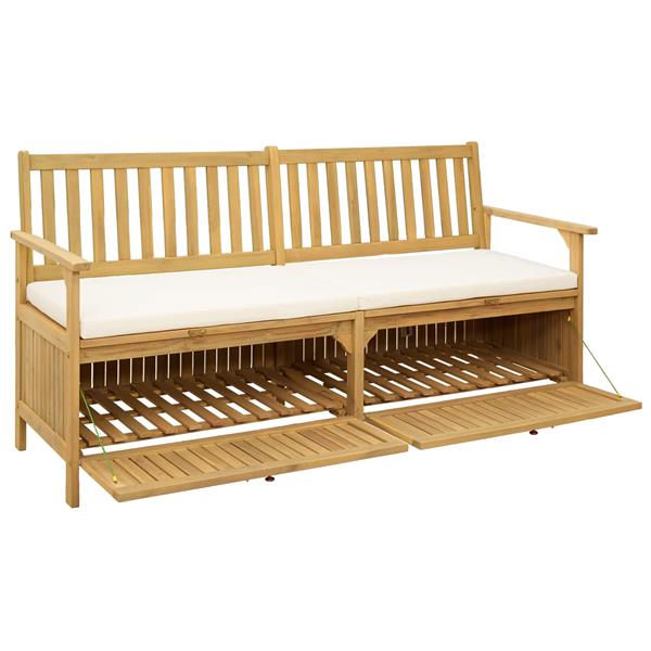 Grote foto vidaxl opslagbank met kussen met opslag met de deur 170 x 63 x 84 cm tuin en terras tuinmeubelen