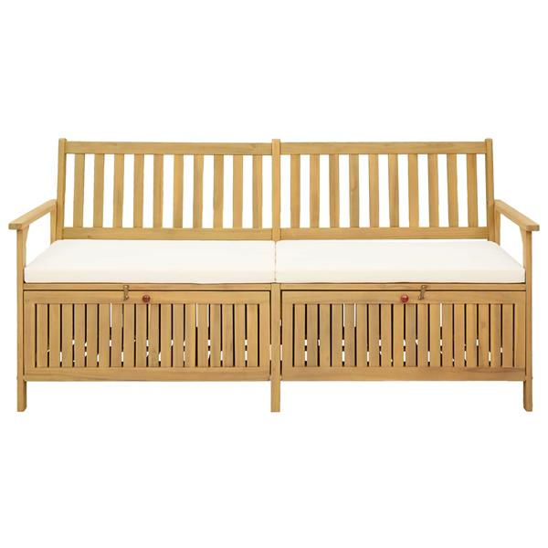 Grote foto vidaxl opslagbank met kussen met opslag met de deur 170 x 63 x 84 cm tuin en terras tuinmeubelen