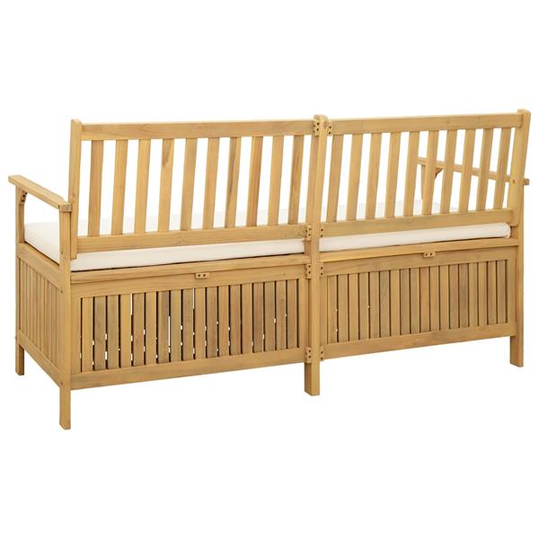 Grote foto vidaxl opslagbank met kussen met opslag met de deur 170 x 63 x 84 cm tuin en terras tuinmeubelen
