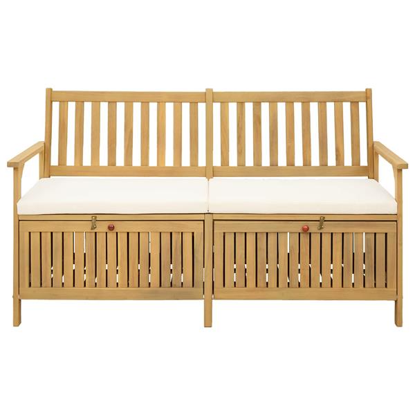 Grote foto vidaxl opslagbank met kussen met opslag met de deur 148 x 63 x 84 cm tuin en terras tuinmeubelen