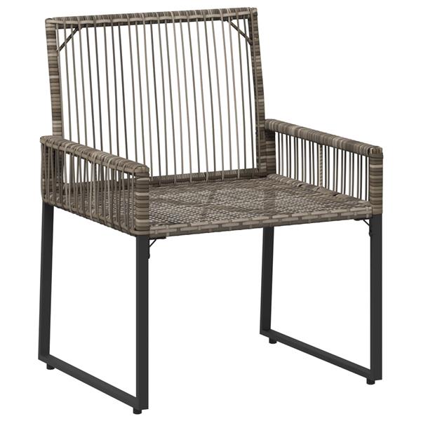 Grote foto vidaxl buitenmeubelset 7 pcs grijs en donkergrijs poly rattan tuin en terras tuinmeubelen