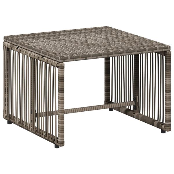 Grote foto vidaxl buitenmeubelset 11 pcs grijs en marineblauw poly rattan tuin en terras tuinmeubelen