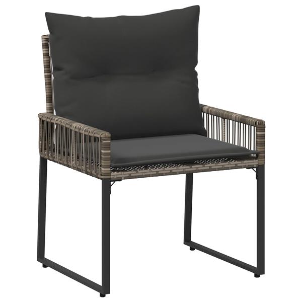 Grote foto vidaxl buitenmeubelset 11 pcs grijs en donkergrijs poly rattan tuin en terras tuinmeubelen