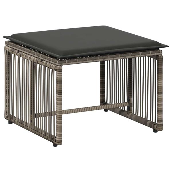 Grote foto vidaxl buitenmeubelset 11 pcs grijs en donkergrijs poly rattan tuin en terras tuinmeubelen