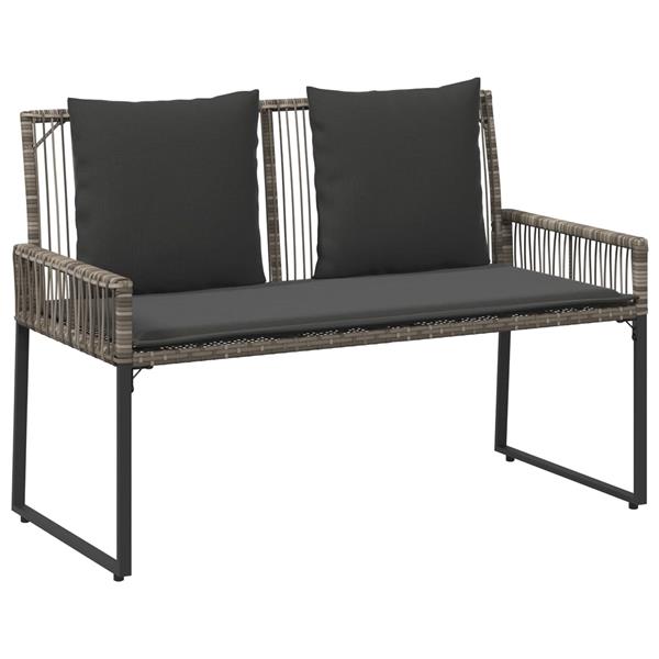 Grote foto vidaxl buitenmeubelset 9 pcs grijs en donkergrijs poly rattan tuin en terras tuinmeubelen