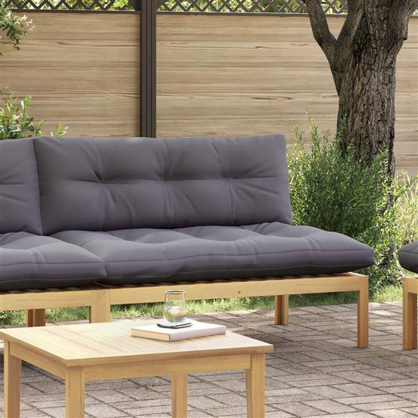 Grote foto vidaxl midden sofaset licht acacia en donker grijs 120 x 80 x 82 cm tuin en terras tuinmeubelen
