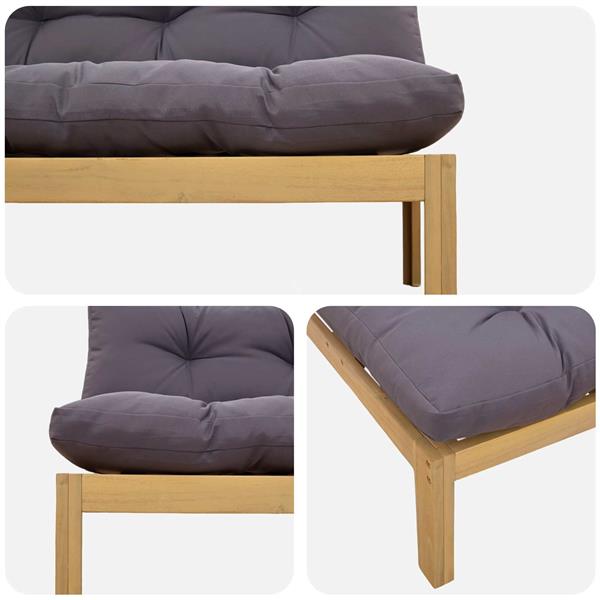 Grote foto vidaxl midden sofaset licht acacia en donker grijs 120 x 80 x 82 cm tuin en terras tuinmeubelen