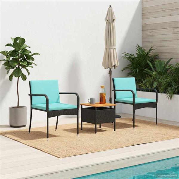 Grote foto vidaxl tuin set met kussen staal tuin en terras tuinmeubelen