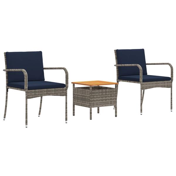 Grote foto vidaxl tuin set met kussen staal tuin en terras tuinmeubelen