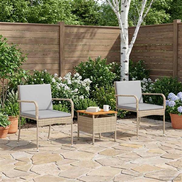 Grote foto vidaxl tuin set met kussen staal tuin en terras tuinmeubelen