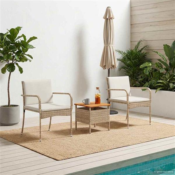 Grote foto vidaxl tuin set met kussen staal tuin en terras tuinmeubelen