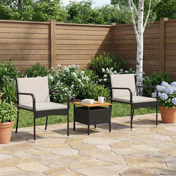 Grote foto vidaxl tuin set met kussen staal tuin en terras tuinmeubelen