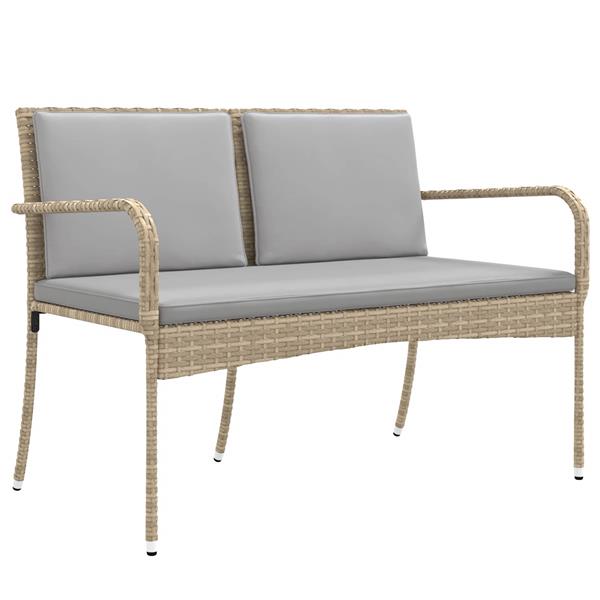 Grote foto vidaxl tuin set met kussen staal tuin en terras tuinmeubelen