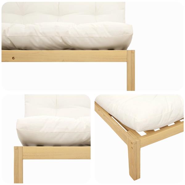 Grote foto vidaxl midden sofaset licht acacia en cr me wit 120 x 80 x 82 cm tuin en terras tuinmeubelen