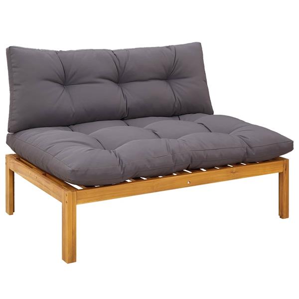 Grote foto vidaxl midden sofaset natuurlijk en donkergrijs 120 x 80 x 82 cm tuin en terras tuinmeubelen